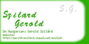 szilard gerold business card